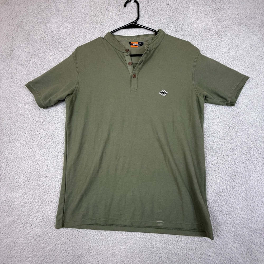 Pentagon Levantes Henley‎ Shirt Mens XS Camo Green Short Sleeve Casual Top